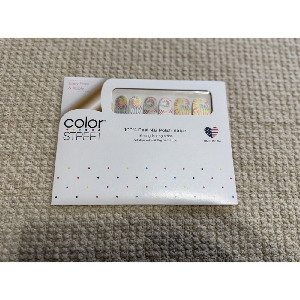 NEW Color Street Nail Polish Strips in Peace, Love and Tie Dye Pattern